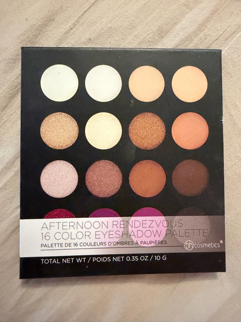 bh Cosmetics Afternoon Rendezvous NWT 16-Color Eyeshadow Palette - Warm Neutrals
